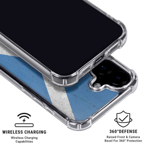 Scotland Flag Distressed iPhone 17 Clear Case